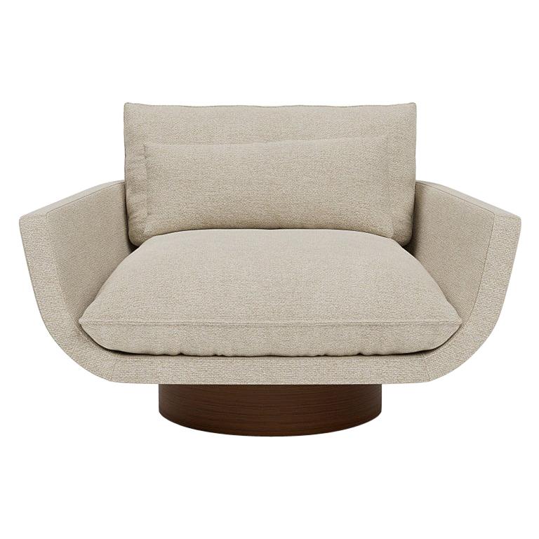 Rua Ipanema Lounge Chair by Yabu Pushelberg in Chenille 'High Base' For