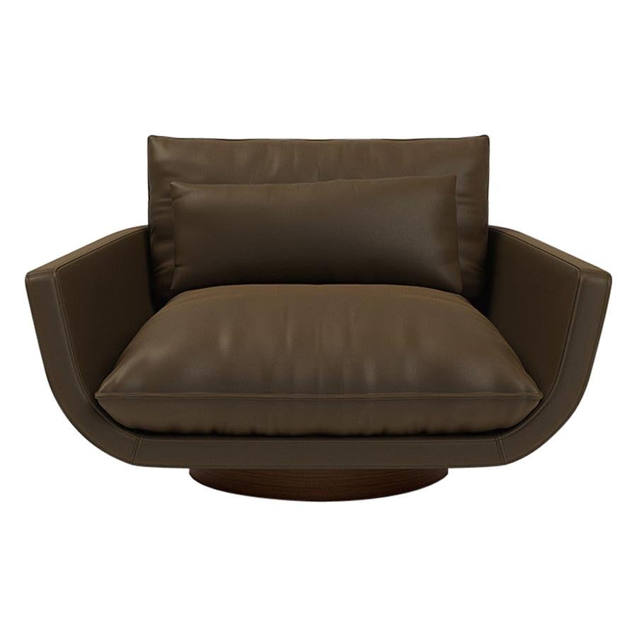 Rua Ipanema Lounge Chair by Yabu Pushelberg in Nappa Leather For Sale