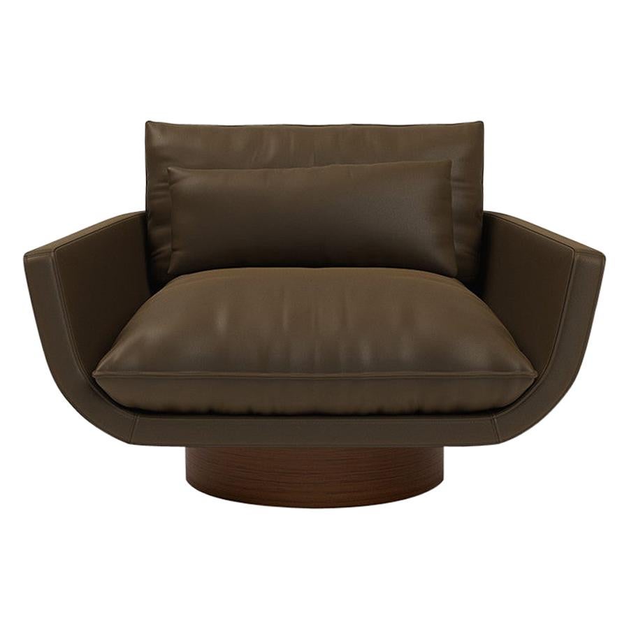 Rua Ipanema Lounge Chair by Yabu Pushelberg in Nappa Leather 'High Base' For Sale