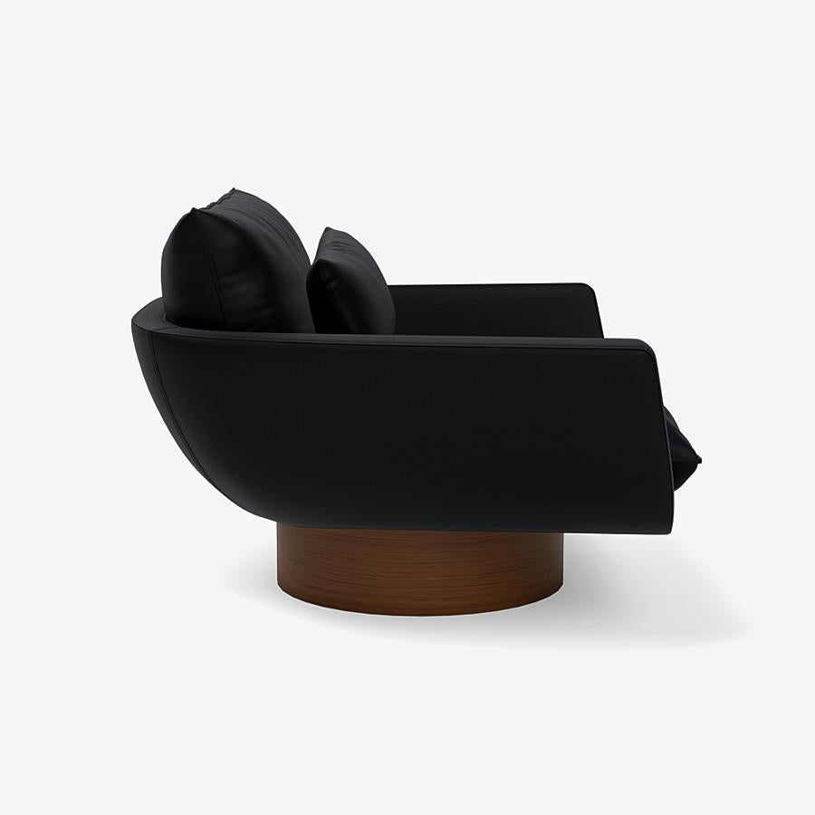 Modern Rua Ipanema Lounge Chair by Yabu Pushelberg in Premium Leather 'High Base' For Sale