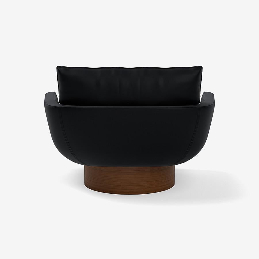 Italian Rua Ipanema Lounge Chair by Yabu Pushelberg in Premium Leather 'High Base' For Sale
