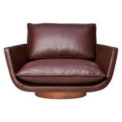 Rua Ipanema Lounge Chair by Yabu Pushelberg in Rustic Nappa Leather