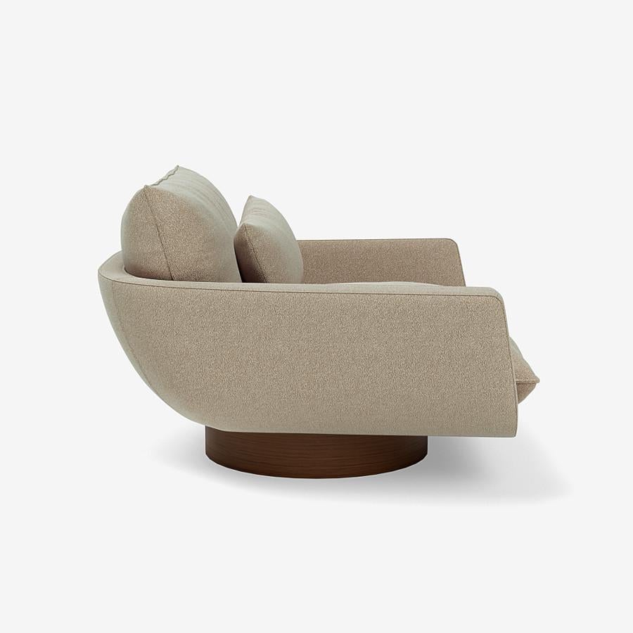Modern Rua Ipanema Lounge Chair by Yabu Pushelberg in Tailored Boucle Wool