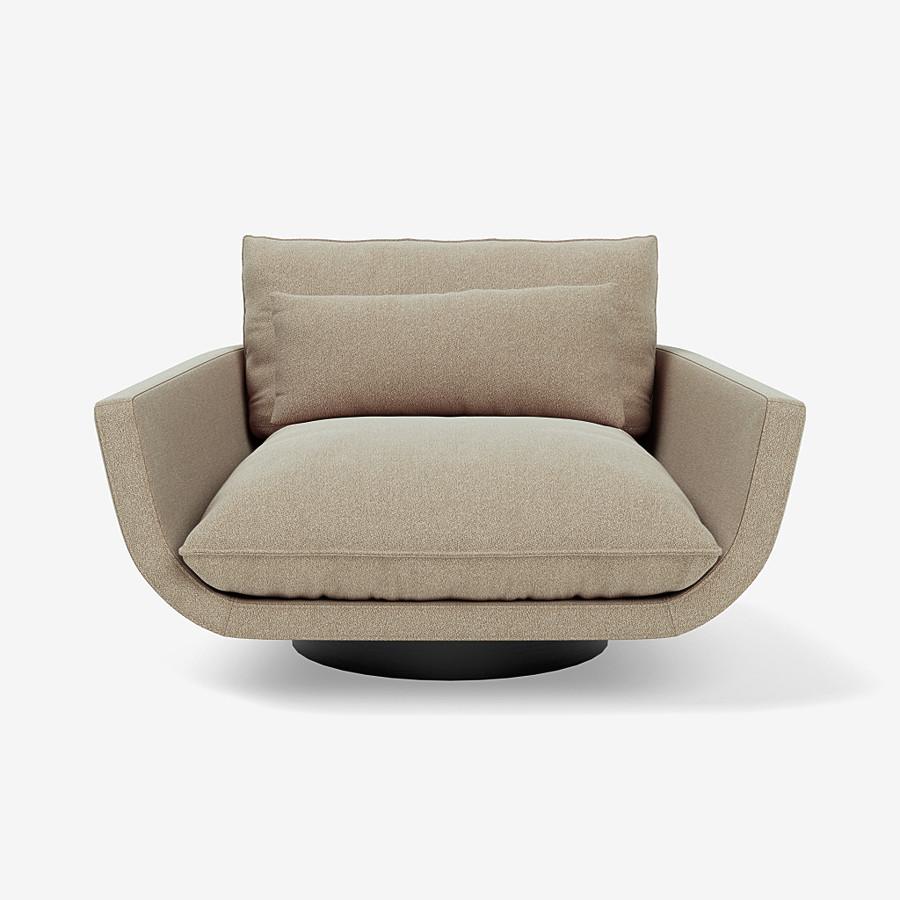 Rua Ipanema Lounge Chair by Yabu Pushelberg in Tailored Boucle Wool In New Condition In Toronto, ON