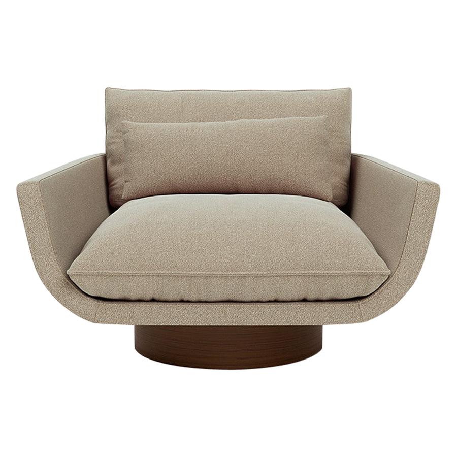 Rua Ipanema Lounge Chair by Yabu Pushelberg in Tailored Boucle Wool 'High Base'