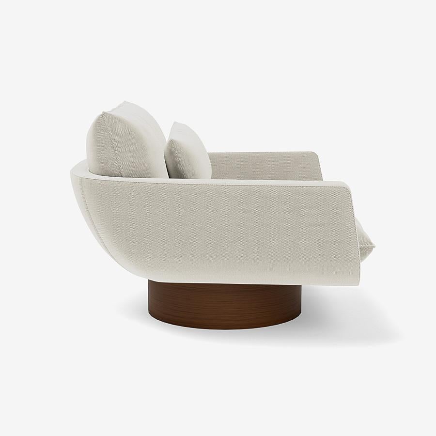 Modern Rua Ipanema Lounge Chair by Yabu Pushelberg in Textured Wool 'High Base' For Sale