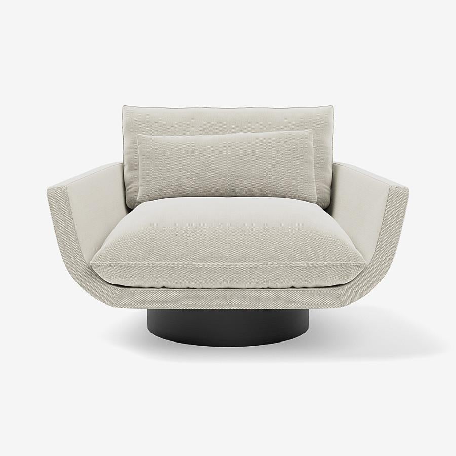 Rua Ipanema Lounge Chair by Yabu Pushelberg in Textured Wool 'High Base' In New Condition For Sale In Toronto, ON