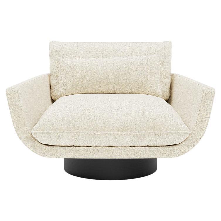 Rua Ipanema Lounge Chair by Yabu Pushelberg in Textured Wool 'High Base' For Sale