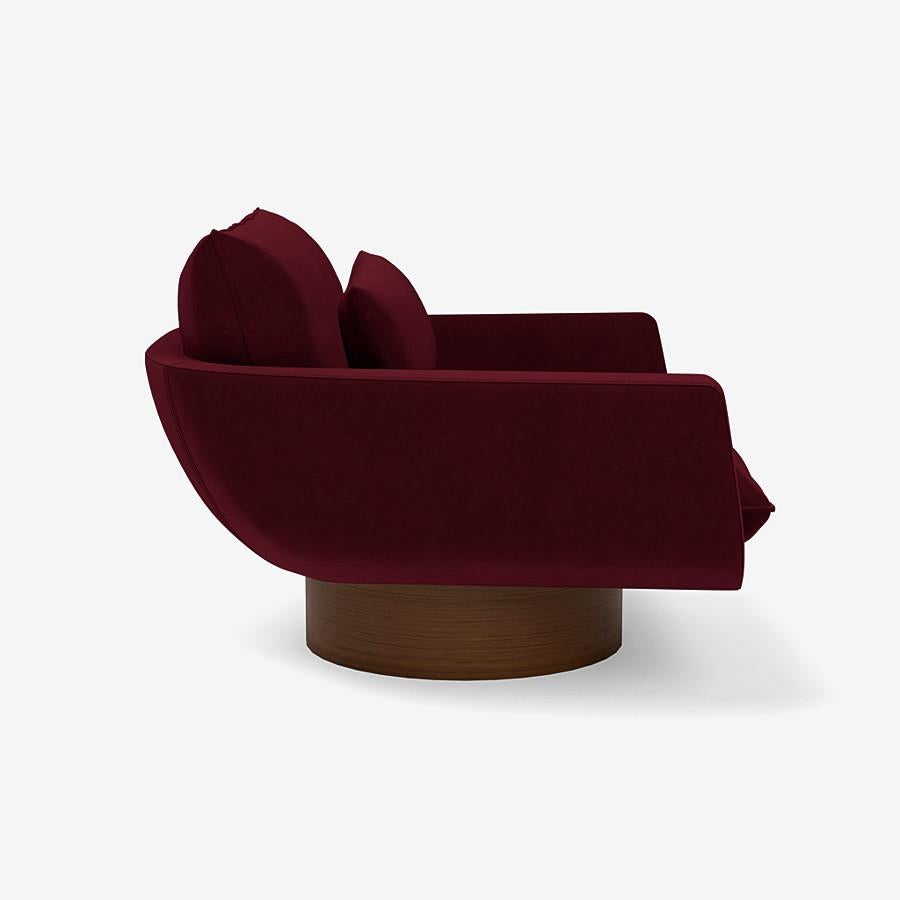 Modern Rua Ipanema Lounge Chair by Yabu Pushelberg in Velvet 'High Base'