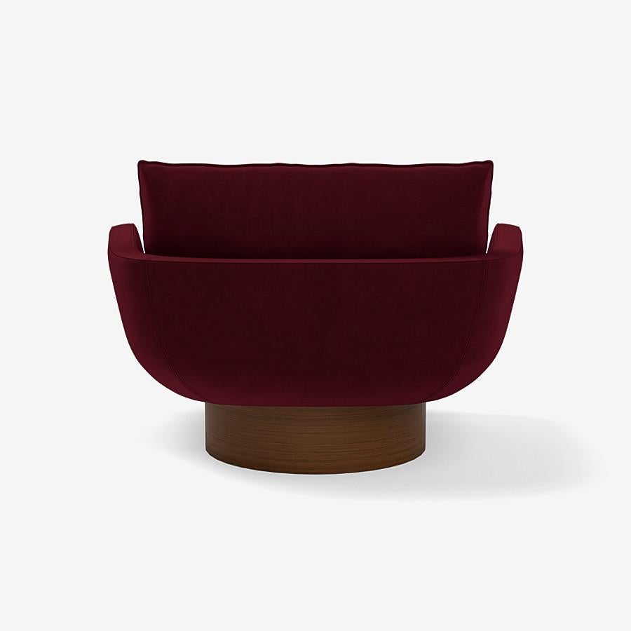 Italian Rua Ipanema Lounge Chair by Yabu Pushelberg in Velvet 'High Base'