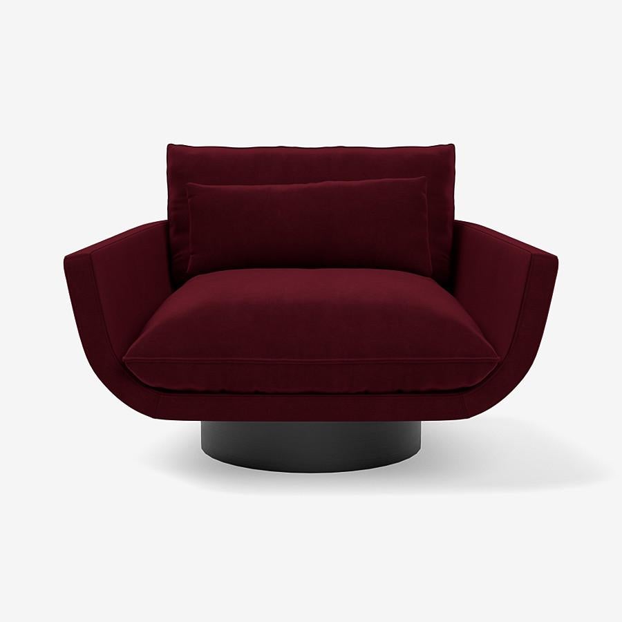 Rua Ipanema Lounge Chair by Yabu Pushelberg in Velvet 'High Base' In New Condition In Toronto, ON