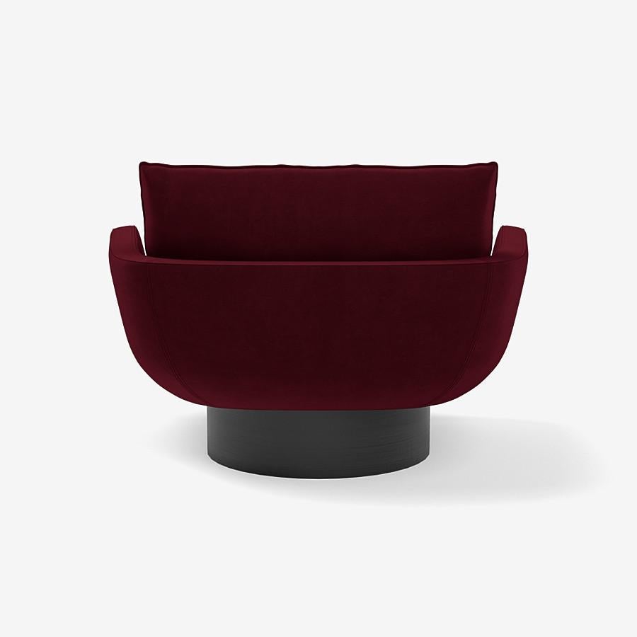Contemporary Rua Ipanema Lounge Chair by Yabu Pushelberg in Velvet 'High Base'