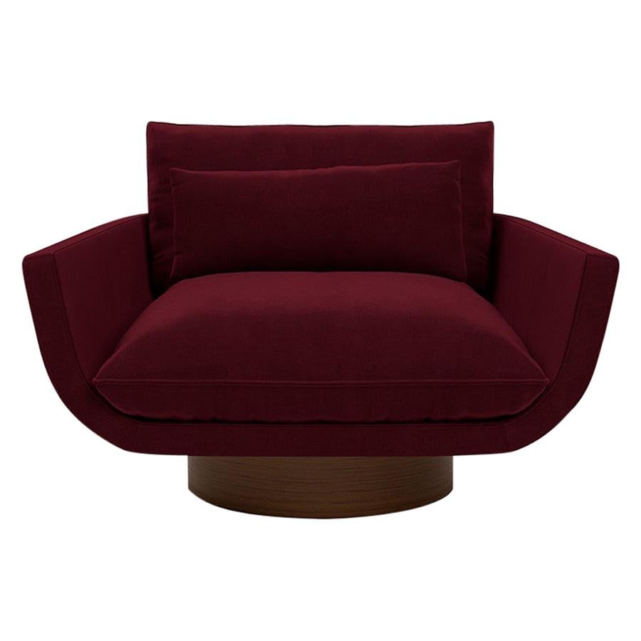 Rua Ipanema Lounge Chair by Yabu Pushelberg in Velvet 'High Base'