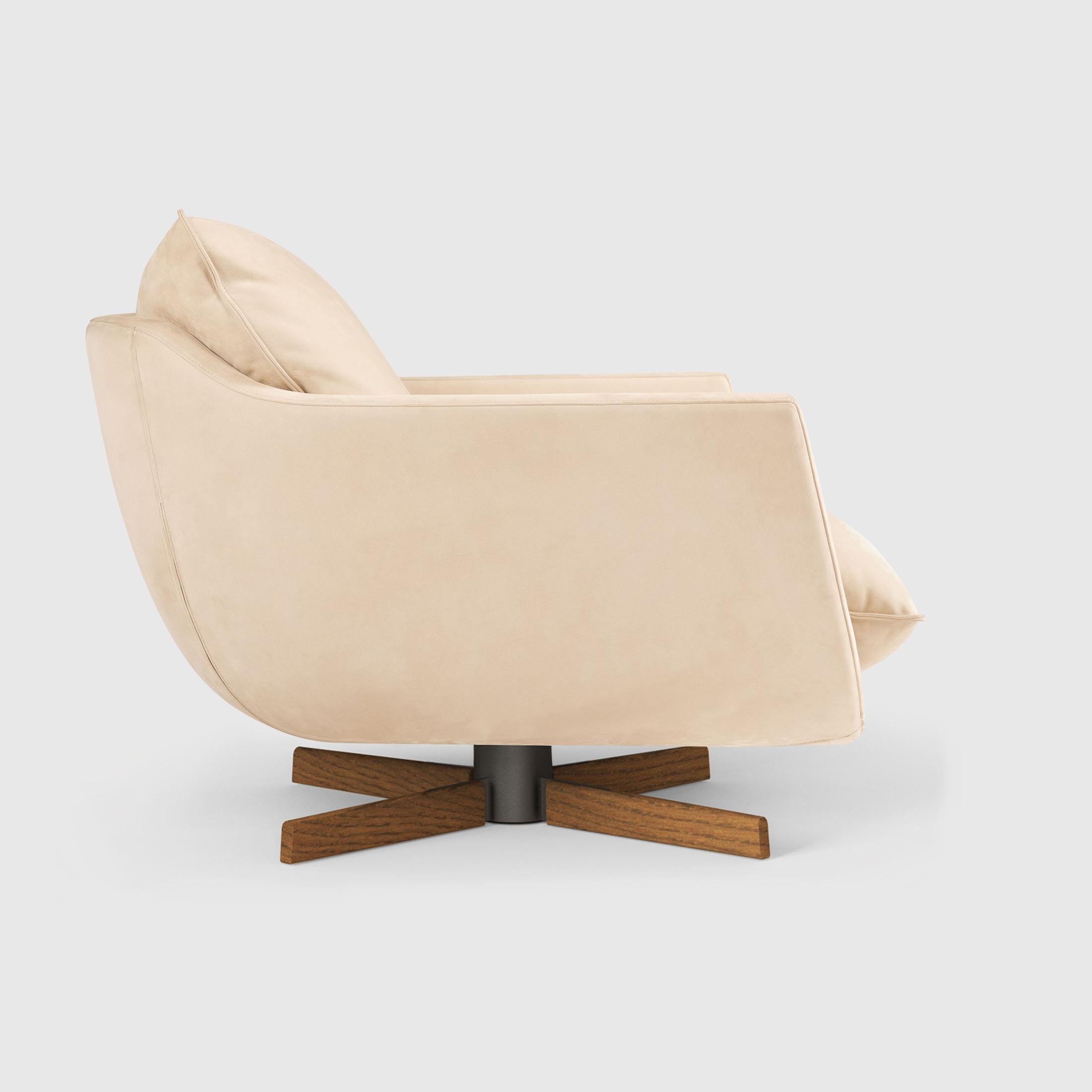 Modern Rua Leblon Club Chair by Yabu Pushelberg in Black Steel & Wood Base For Sale