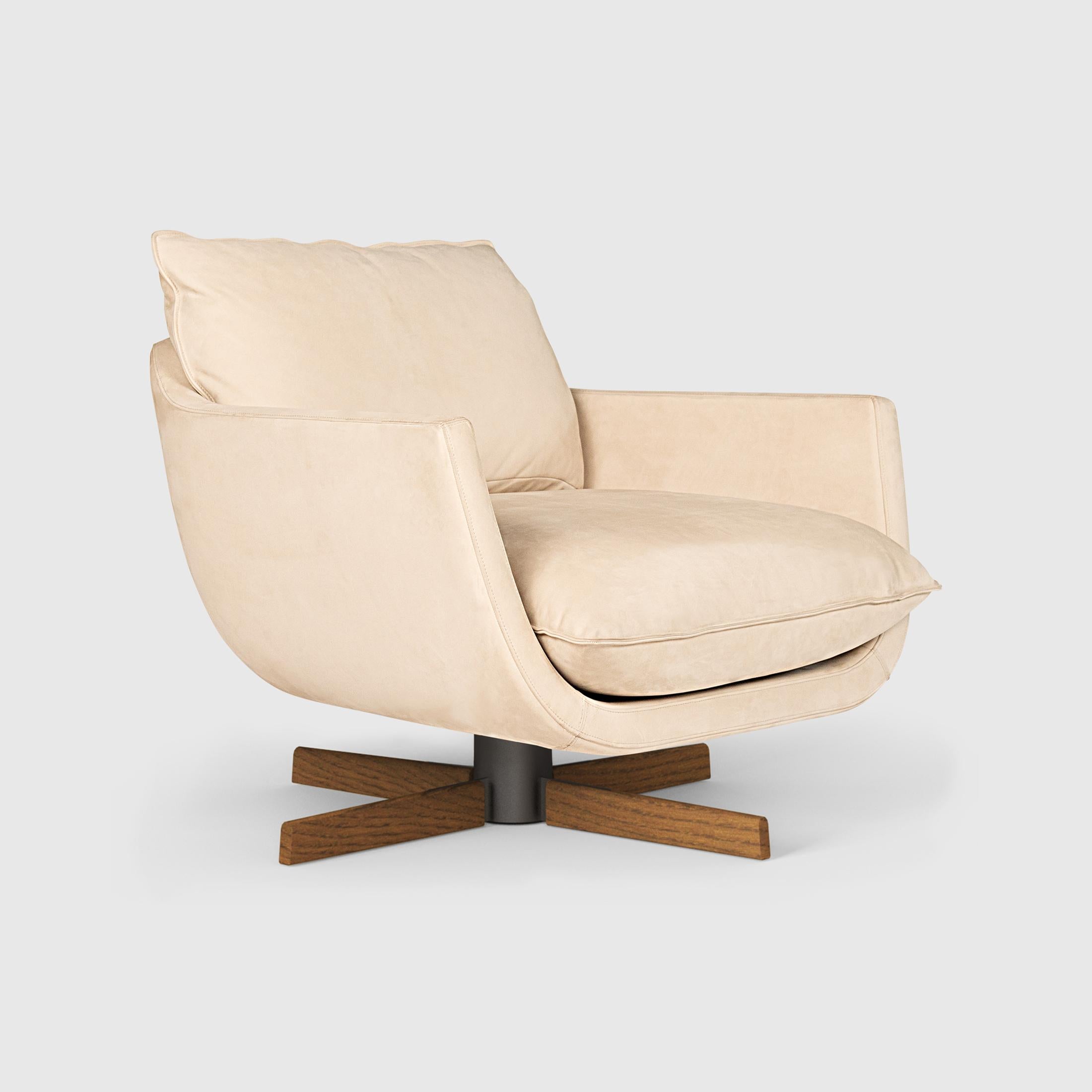 Powder-Coated Rua Leblon Club Chair by Yabu Pushelberg in Black Steel & Wood Base For Sale