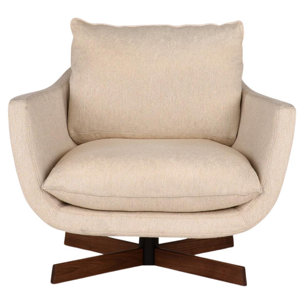 Rua Leblon Club Chair by Yabu Pushelberg in Black Steel & Wood Base