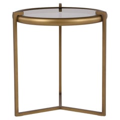 Rua Tucuma Side Table in Burnished Gold