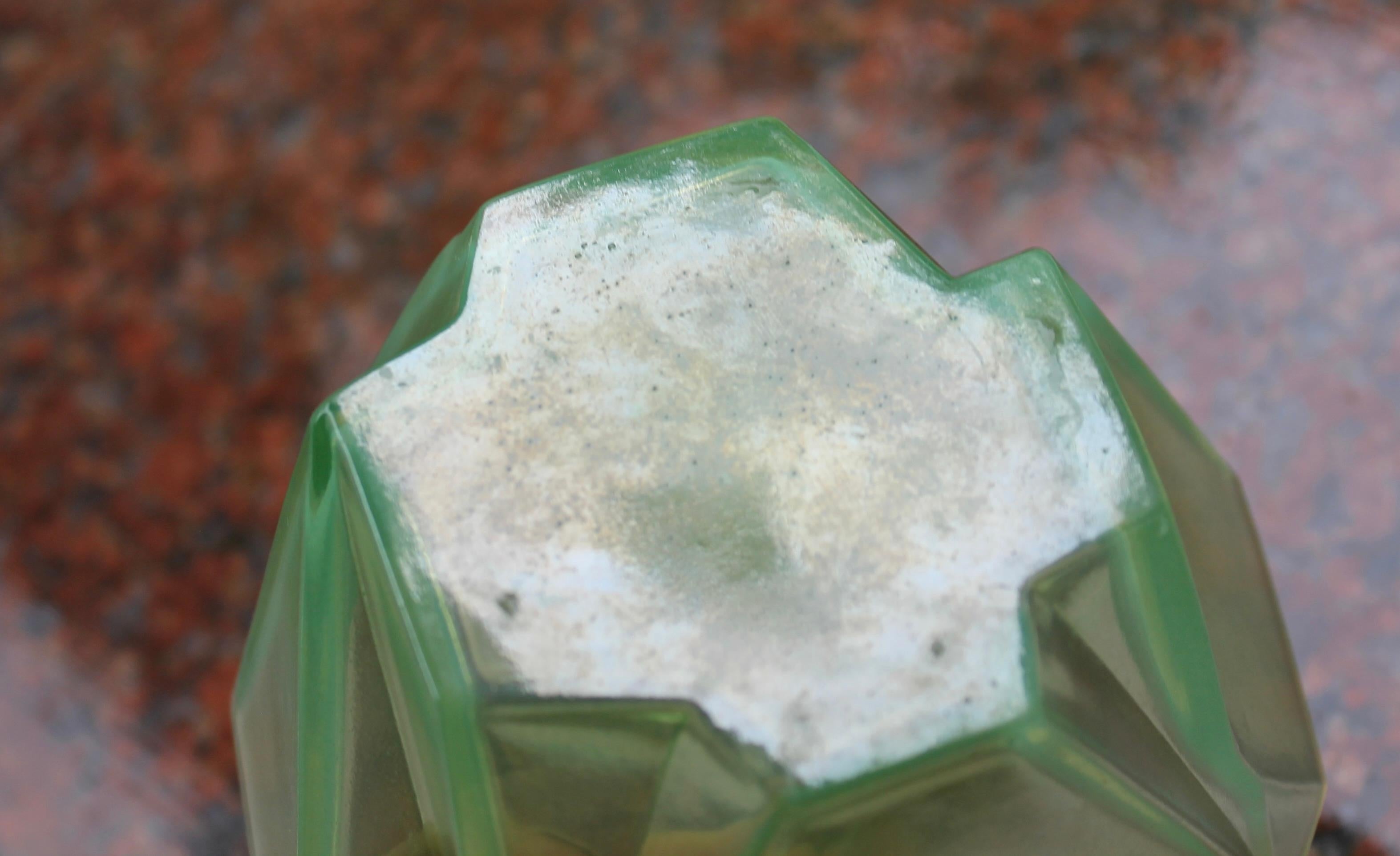 Early 20th Century Ruba Rombic 'Jade' Bowl, Reuben Haley for Consolidated Glass For Sale