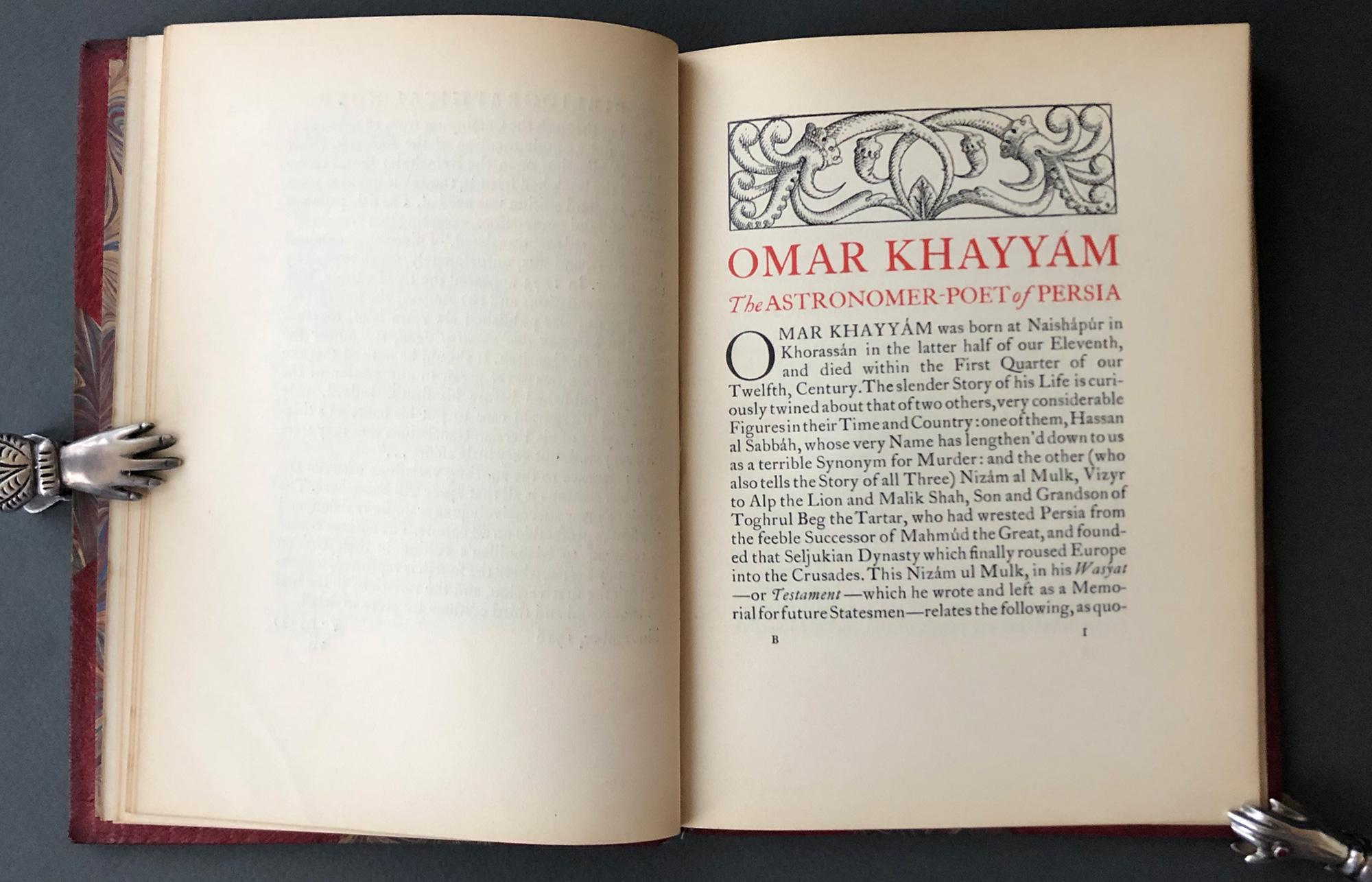Inglese Rubáiyát di Omar Khayyám, traduzione di E. Fitzgerald - 1926 - rilegatura Zaehnsdorf in vendita