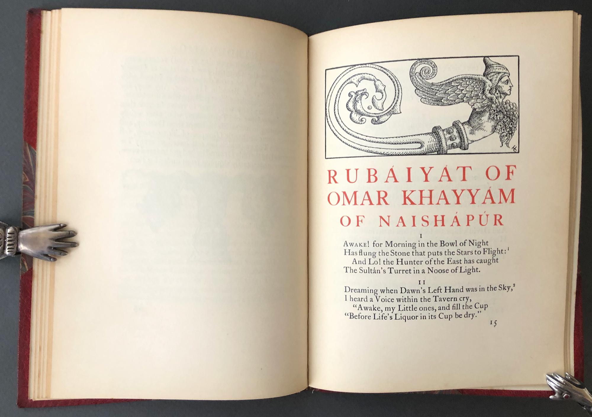 Rubáiyát di Omar Khayyám, traduzione di E. Fitzgerald - 1926 - rilegatura Zaehnsdorf In condizioni buone in vendita a Middletown, NY