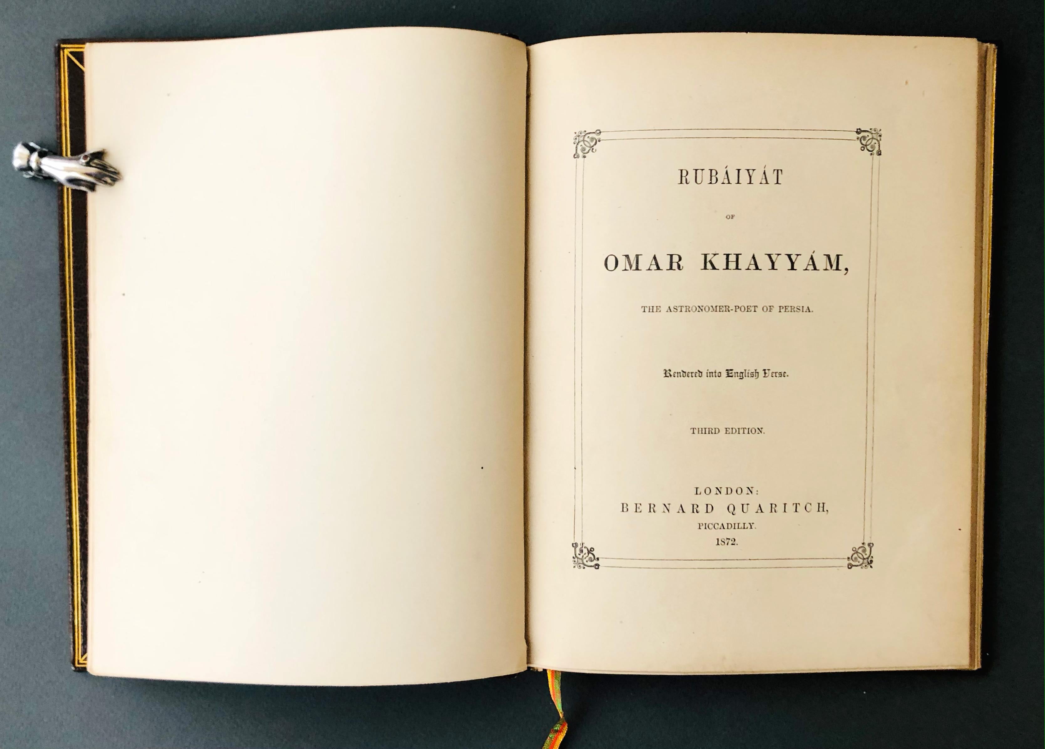 Anglais Rubáiyát d'Omar Khayyám, traduction de E. Fitzgerald, Club Bindery en vente