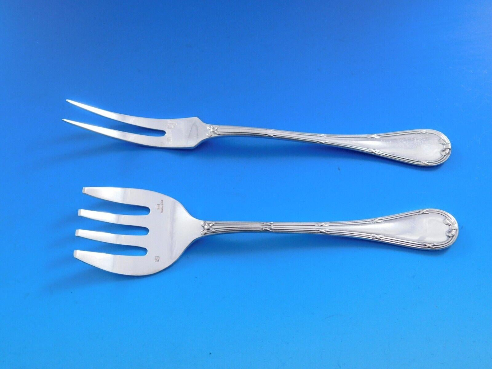 Rubans by Christofle Silverplate Flatware Service 12 Set 171 pcs France Dinner 6