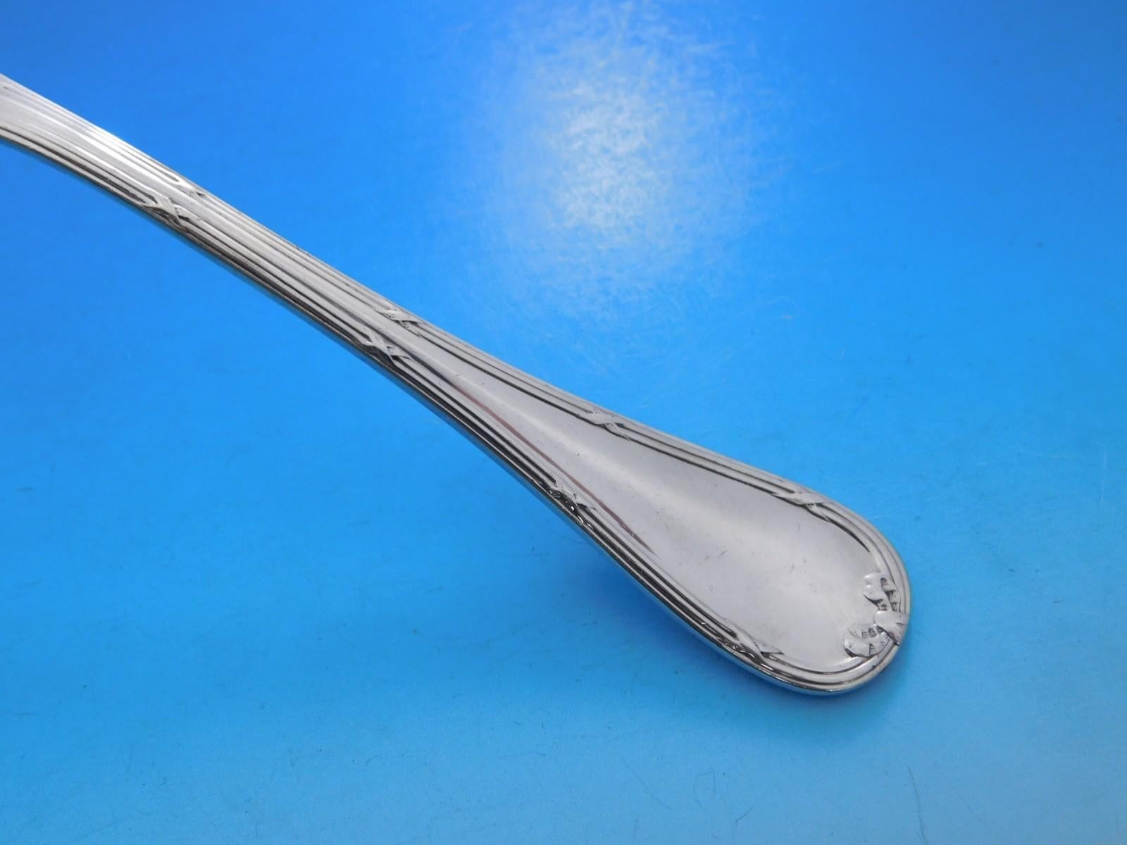 French Rubans by Christofle Silverplate Flatware Service Set 363 pcs France Dinner Size For Sale