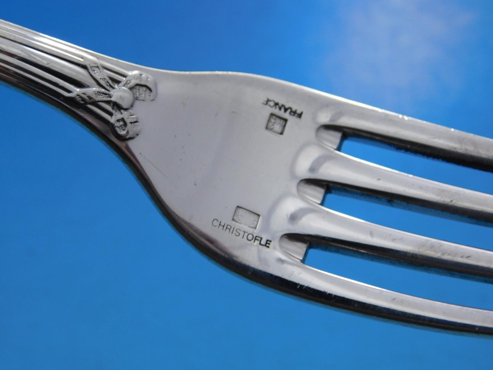 Silver Plate Rubans by Christofle Silverplate Flatware Service Set 363 pcs France Dinner Size For Sale