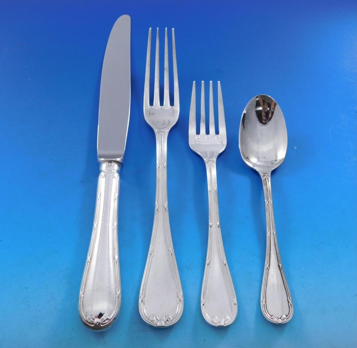 Rubans by Christofle Silverplate Flatware Service Set 363 pcs France Dinner Size For Sale 3