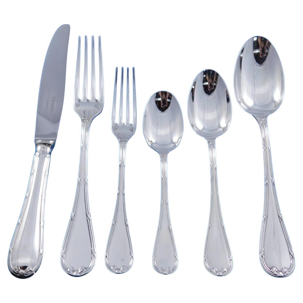 Rubans by Christofle Silverplate Flatware Service Set 51 pcs France Dinner Size