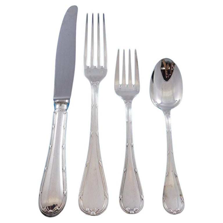 Rubans by Christofle Silverplate Flatware Service Set 53 pcs France