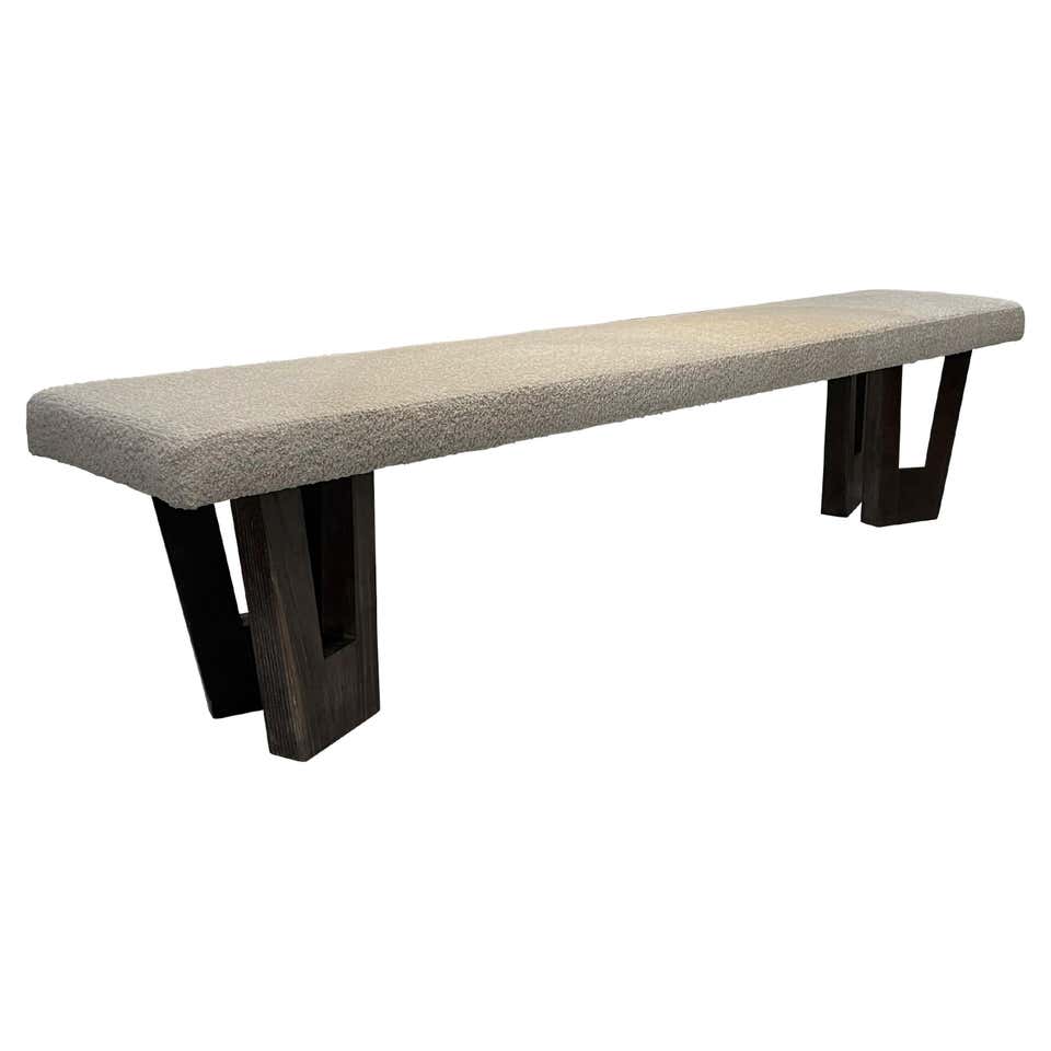 Organic Modern Brown Velvet Bench Éxtasis For Sale at 1stDibs