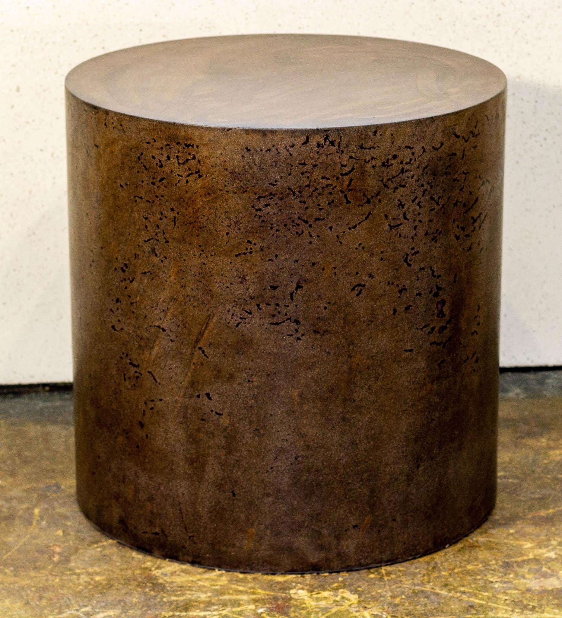 A deep rich chocolatey espresso concrete cylinder that's absolutely yummy. Handmade concrete cylinder with subtle texture and flow throughout. Crafted for only the finest raw materials and sealed with our ultra high performance hybrid polyurethane