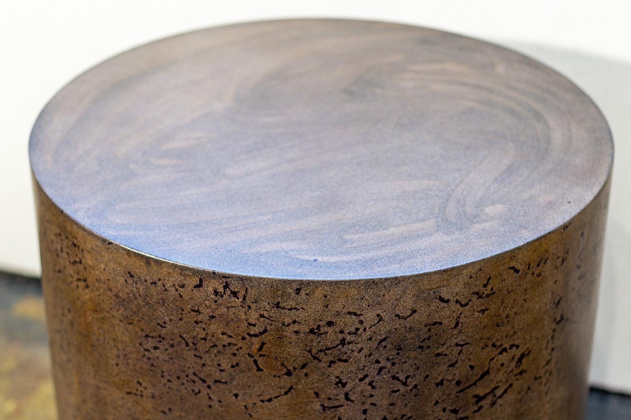 American Concrete Cylinder, Rubbed Espresso by Dylan Myers  For Sale