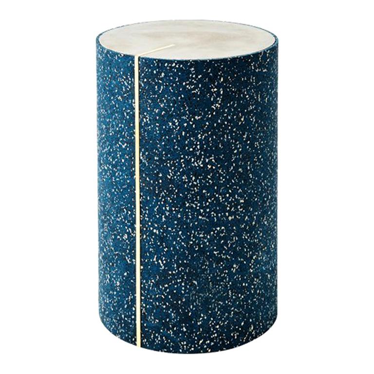 Rubber Cylinder in Royal Side Table For Sale