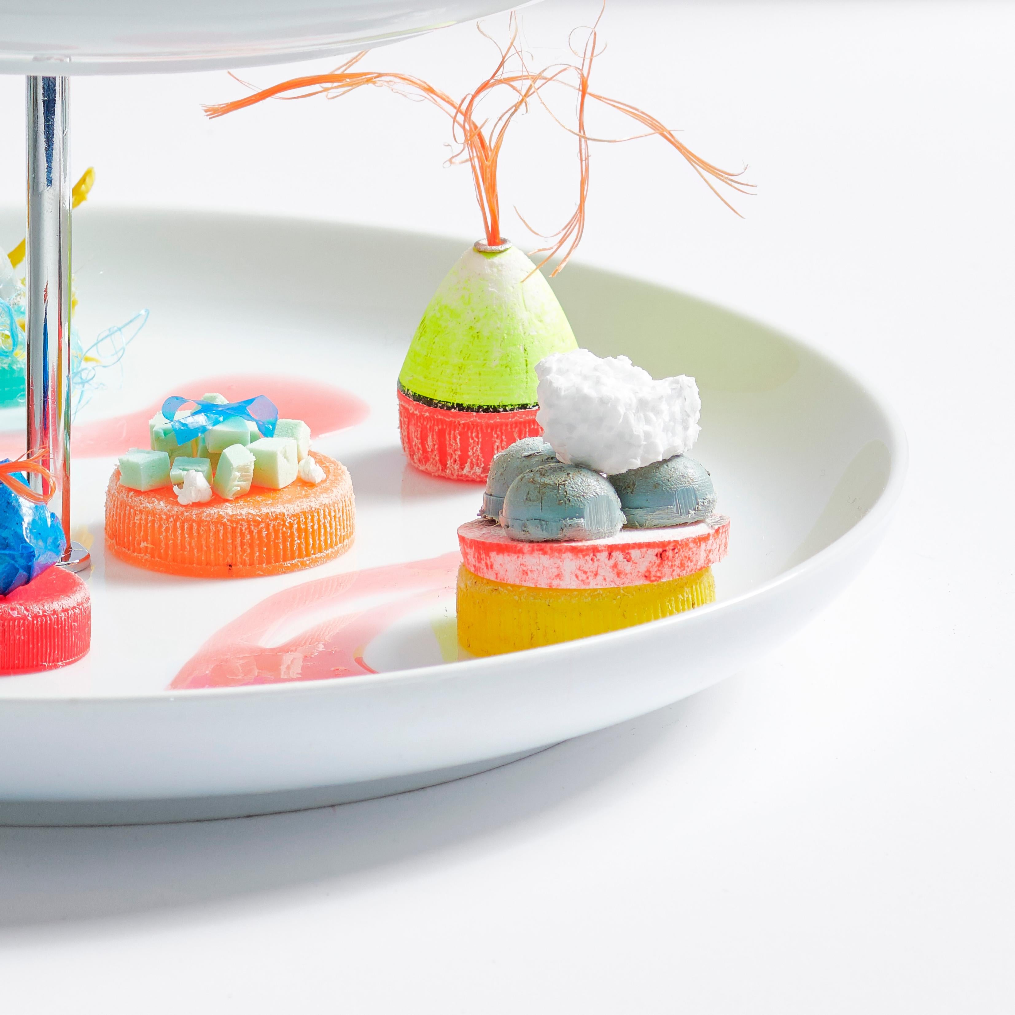 Photograph on C print.
The High tea is made from rest over waste ingredients found in the harbor of Rotterdam. Rubdish is a conceptual visualization of waste finding it’sway back onto your plate. It is the transformation of rubbish into an