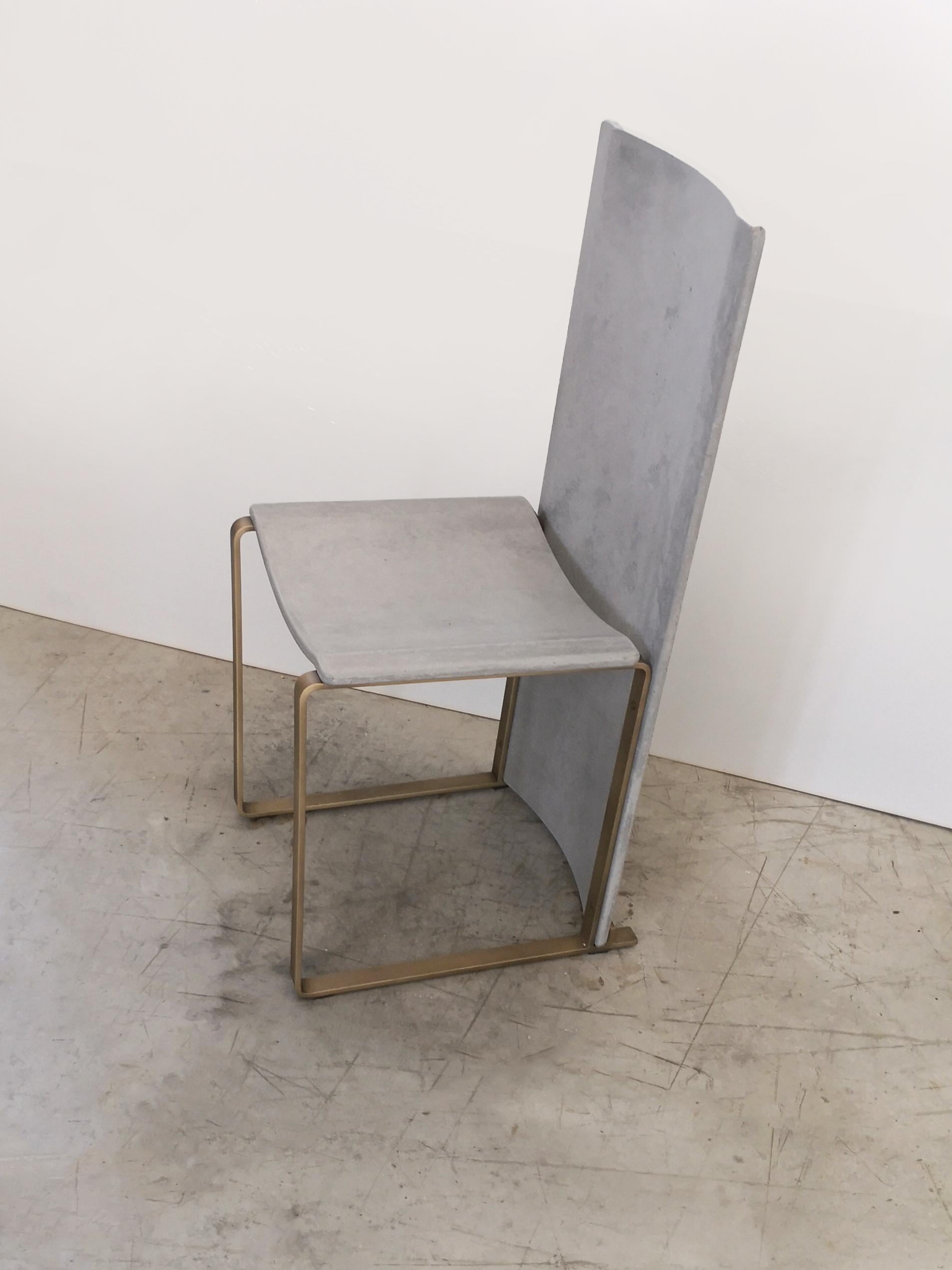 Rubeda concrete chair design Roberto Giacomucci 2018 For Sale 2