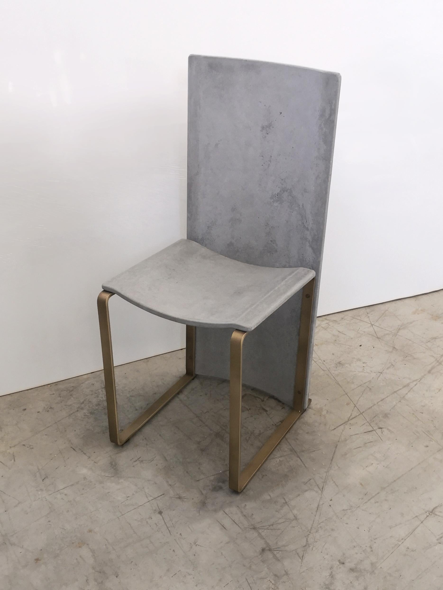 Contemporary Rubeda concrete chair design Roberto Giacomucci 2018 For Sale