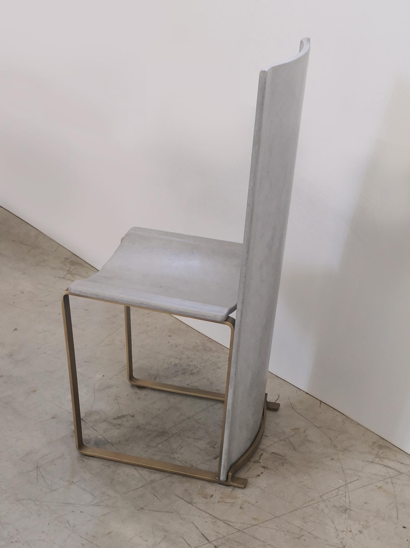 Cement Rubeda concrete chair design Roberto Giacomucci 2018 For Sale