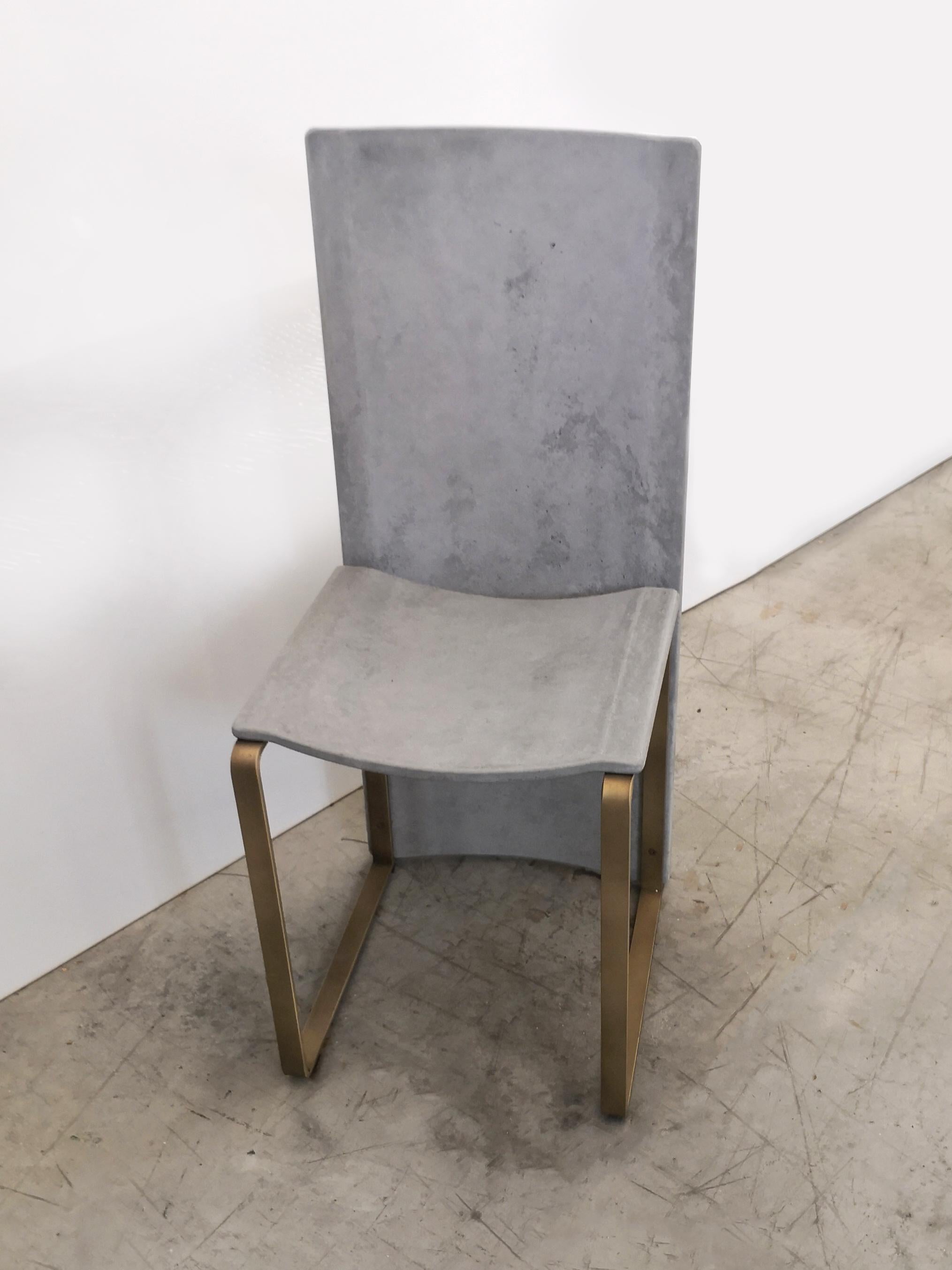 Rubeda concrete chair design Roberto Giacomucci 2018 For Sale 1