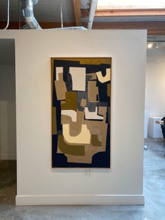 Alloy of Ages: Abstract Geometric Painting, Acrylic on Canvas, 2010s, New, 58x31