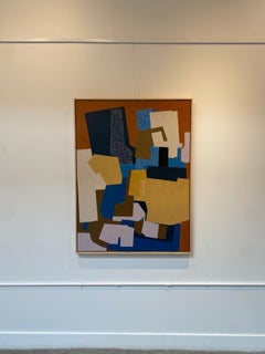 Dānsa: Abstract Geometric Painting, Acrylic on Canvas, 2010s, New, 48x36