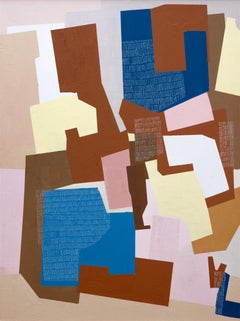Radici doppie: Pittura geometrica astratta, Acrilico su tela, 2010, Nuovo, 48x36