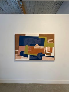 Flux: Abstract Geometric Painting, Acrylic on Canvas, 2010s, New, 60x40