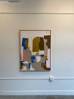 Her Security in Gold: Abstract Painting, Acrylic on Canvas, 2010s, New, 48x36