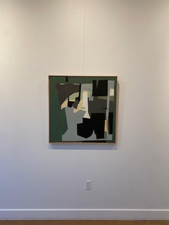 Verte Scape: Abstract Painting, Acrylic on Canvas, 2010s, New, 33x33