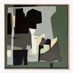 Verte Scape: Abstract Painting, Acrylic on Canvas, 2010s, New, 33x33