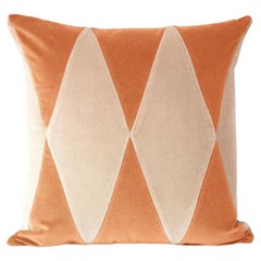 Rubelita Camel and Cappuccino Velvet Deluxe Handmade Decorative Pillow