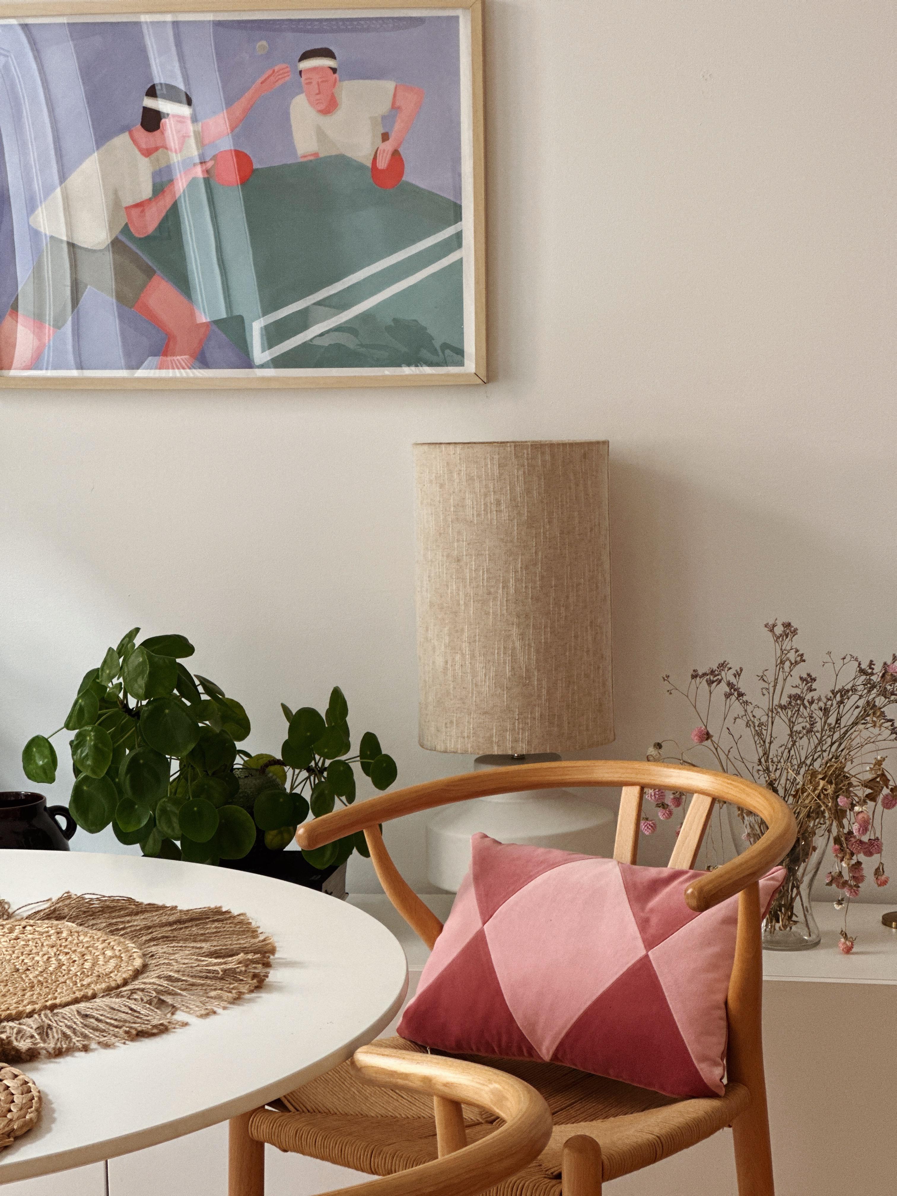 Cuscino decorativo Rubelita II Dry verde e bianco in velluto deluxe fatto a mano in vendita 1