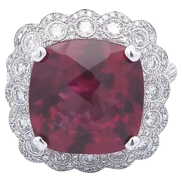 Rubelite 10 Carat Ring in 18K Gold
